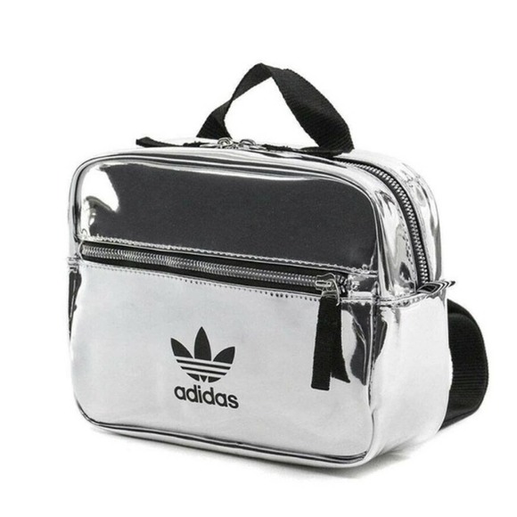 adidas Originals Handbags - Adidas Originals Women’s MIni AIrliner Backpack Bag Silver Metallic